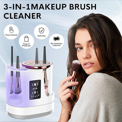 Brush cleaner 3-in-1